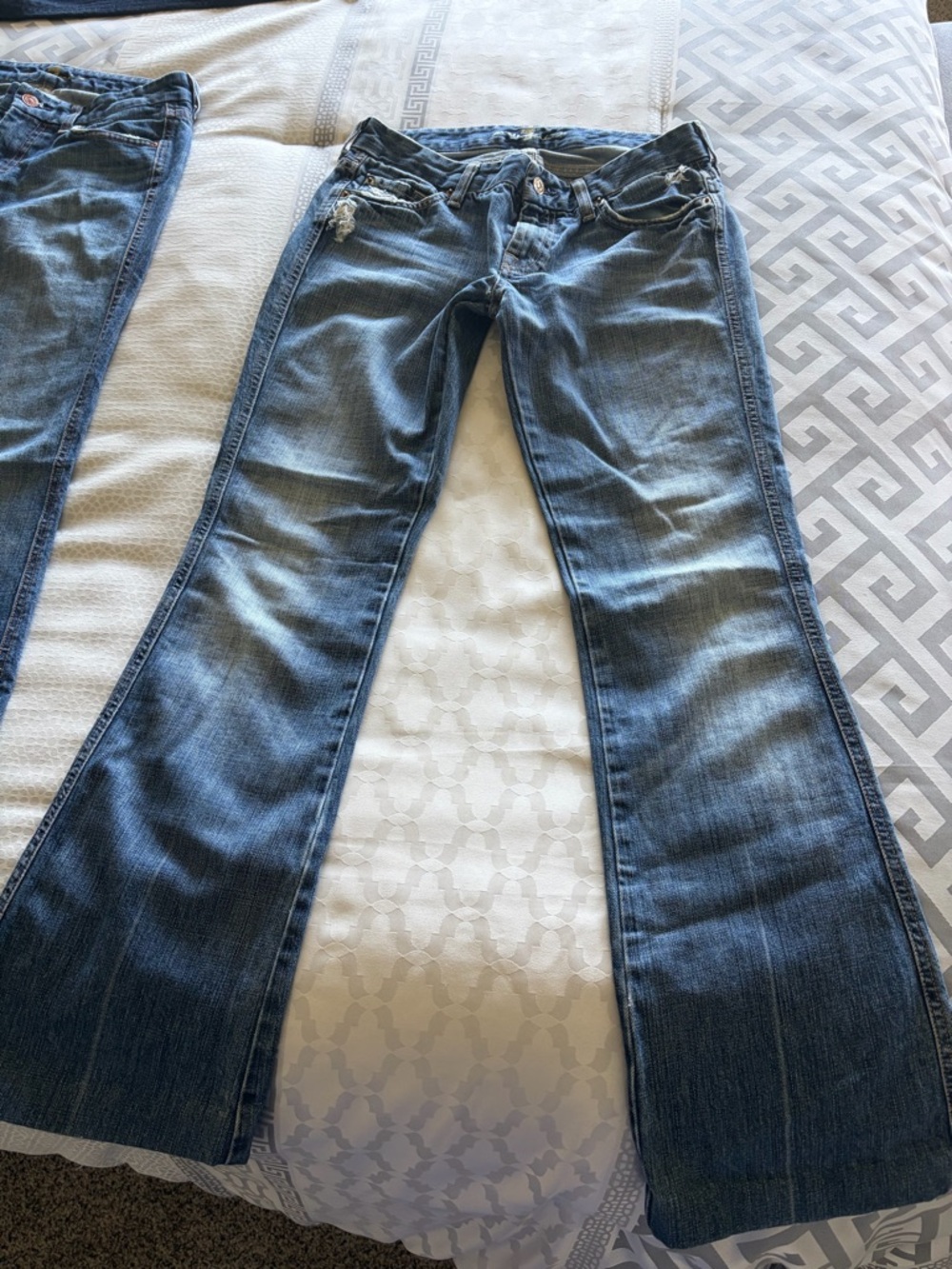 7 For All Mankind Blue Flare Jeans